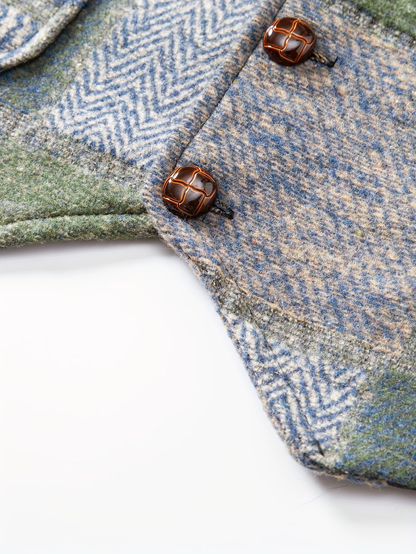 Allure® | Gilet en tweed à chevrons pour homme