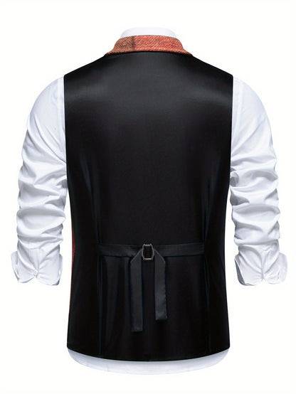 Allure® | Gilet en tweed à chevrons pour homme
