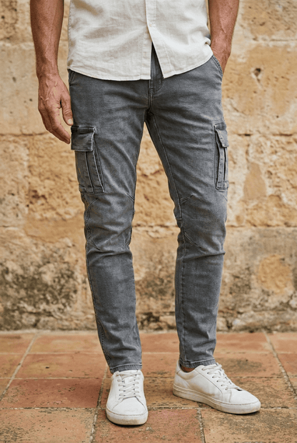 Jeans en denim cargo Allure Milanaise
