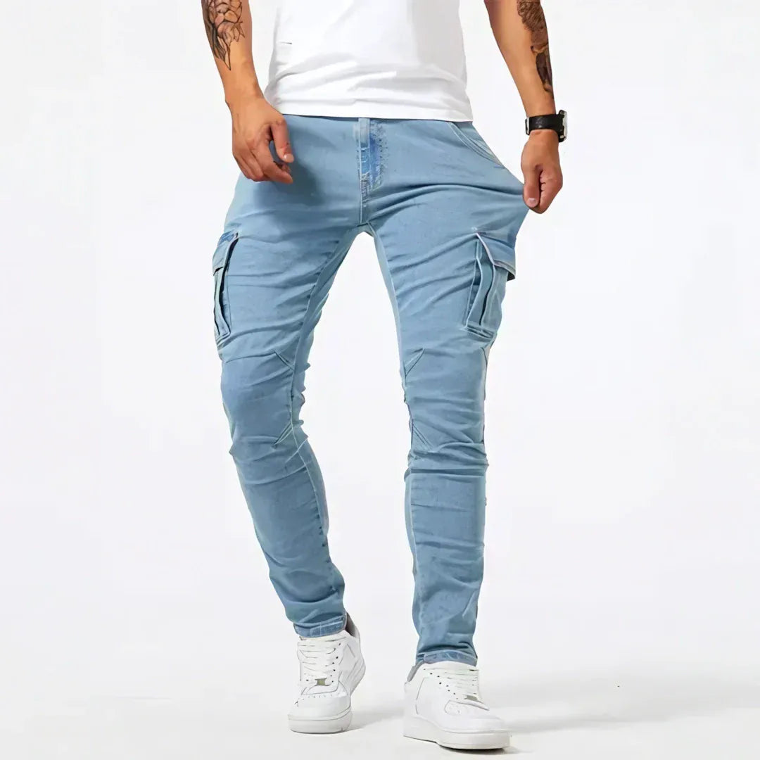 Jeans en denim cargo Allure Milanaise