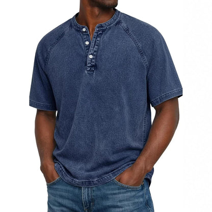 Allure Milanaise | Henley en Denim Vintage